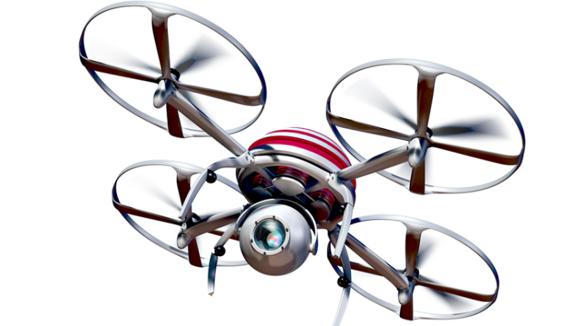 Flying Side Drone PNG Transparent background Image