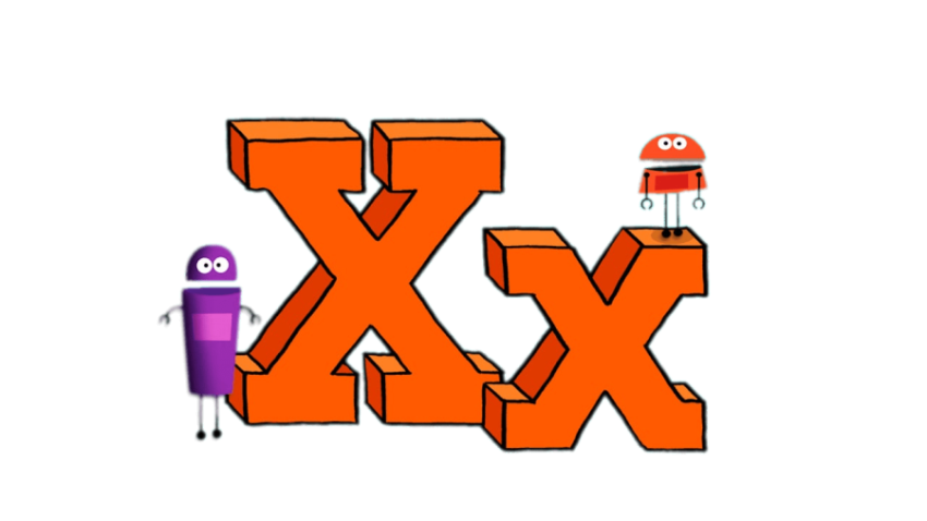 Oragne X Letter PNG Drawing