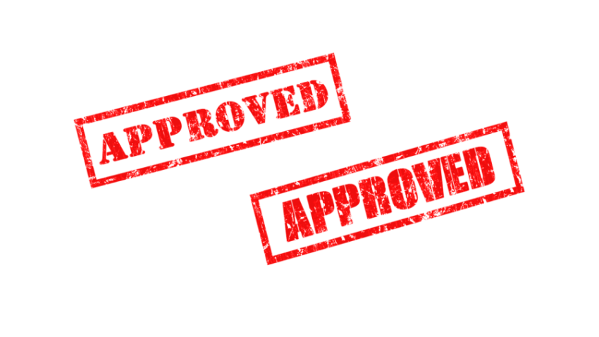 Realistic Approved PNG Image Free Download