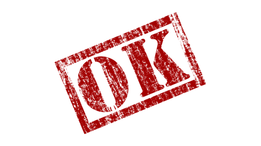 Approved on OK PNG sign Free Download