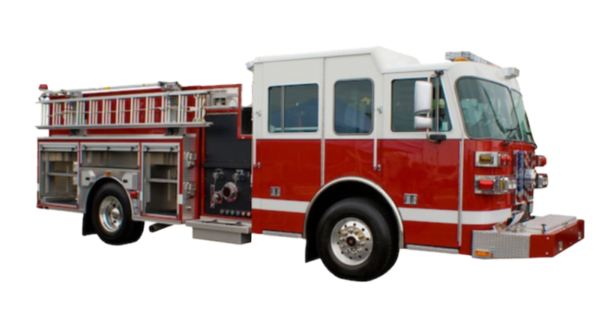 Fire Truck PNG Transparent Background Image