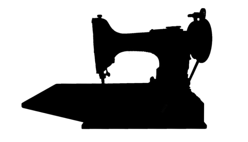 Silhouette Sewing Machine PNG VectorArt Image