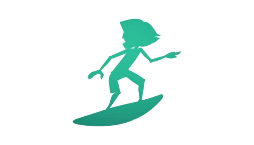 Surfing PNG Free Vector Art on White Background