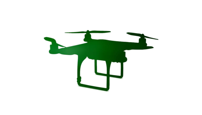 Green Quadcopter PNG Drone Image