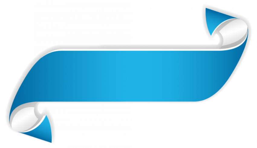 Blue curled banner vector graphic design