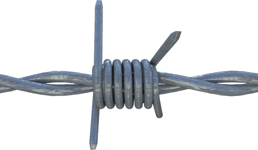 Silver Barbwire PNG Transparent Background free download