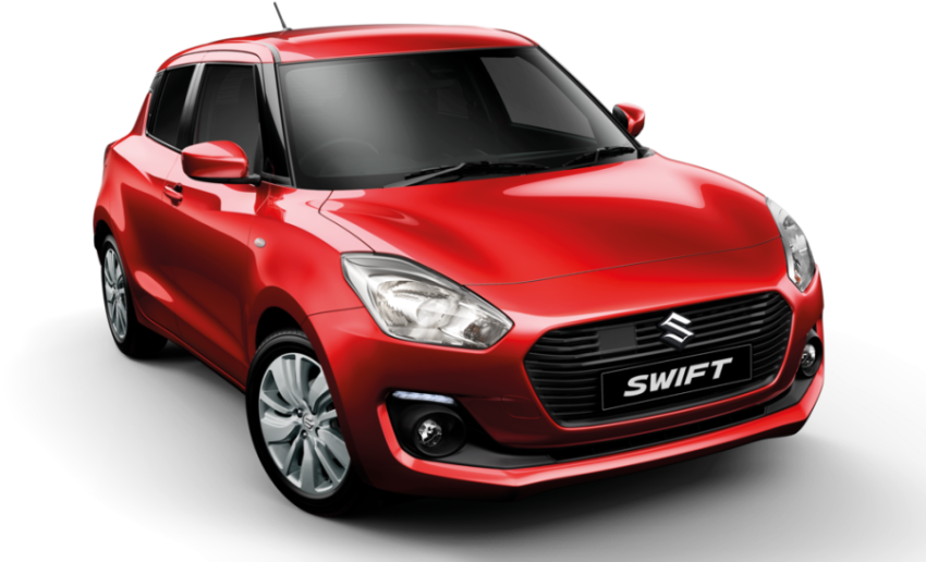 Red Suzuki Car PNG Sticker On Transparent Background