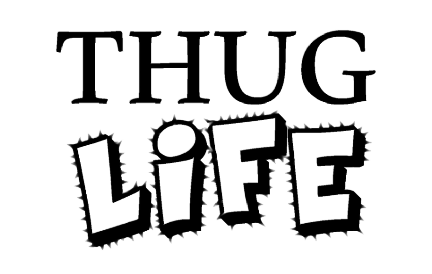 Font Style Thug Life PNG Text Free Download