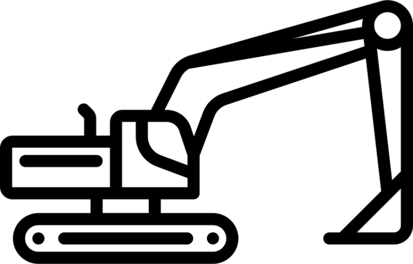 Handart Excavator PNG Drawing Image
