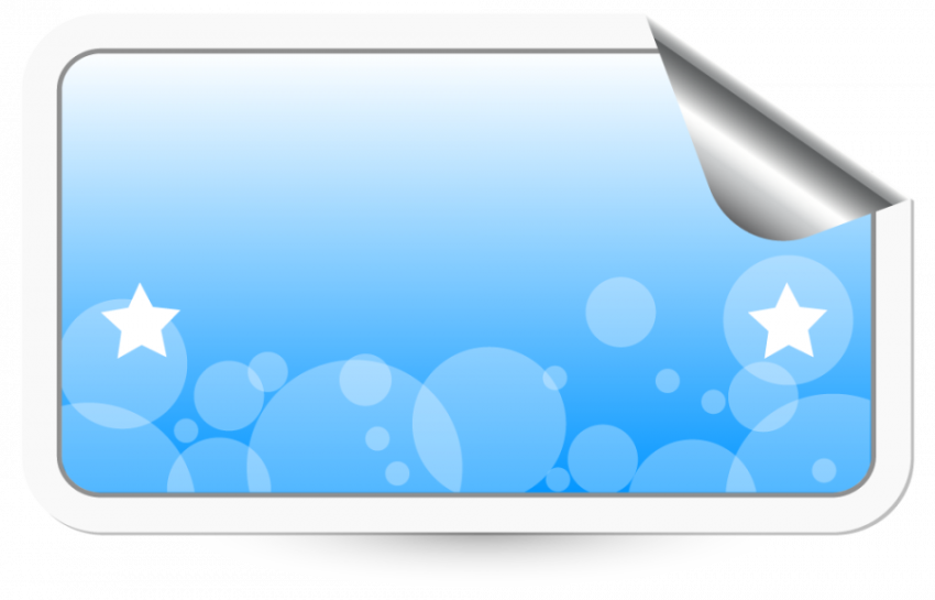 Bubble and stars paper tag vector graphic design