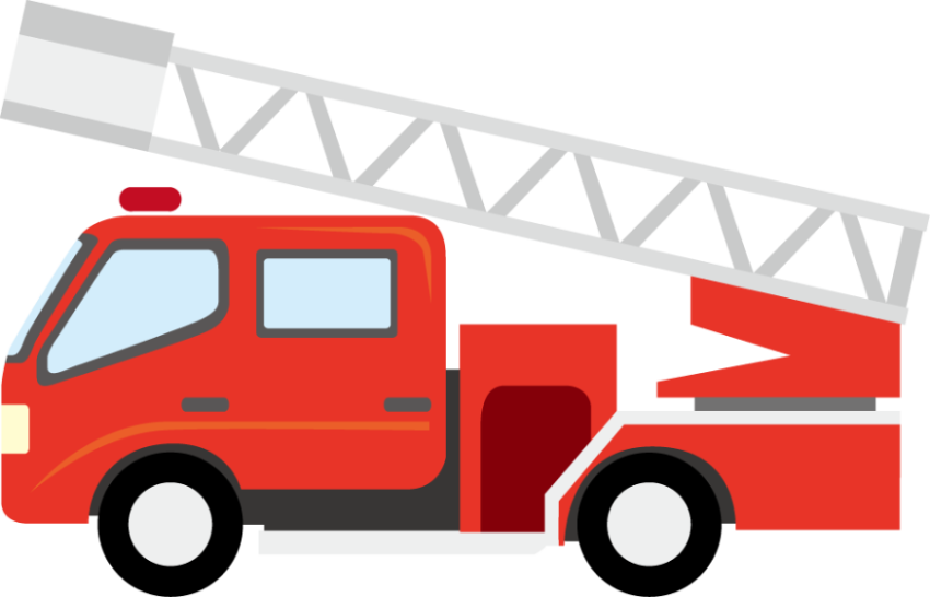 Watercolor Art of Fire Truck PNG Image