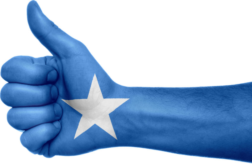 Somalia Flag On Arm PNG Image Free Download