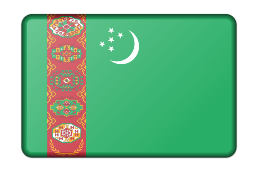 Turkmenistan Flag PNG Drawing Free Download