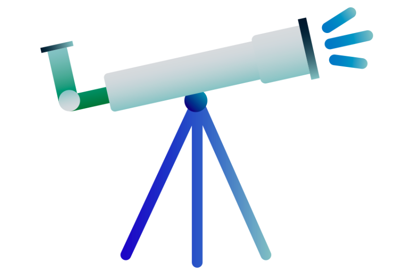 Watercolor Telescope PNG Drawing