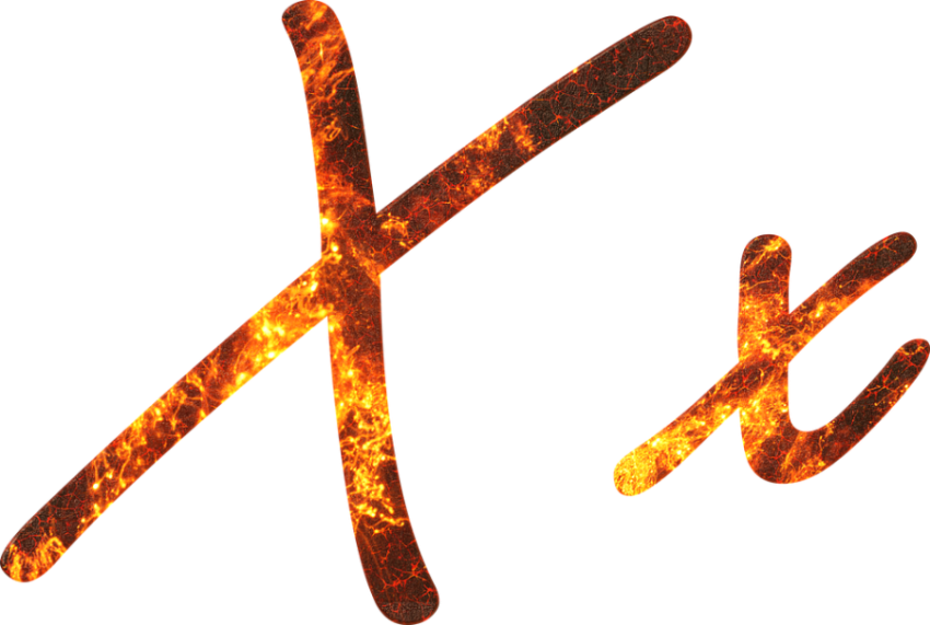 Isolated Glitri X Letter PNG Image Free Download