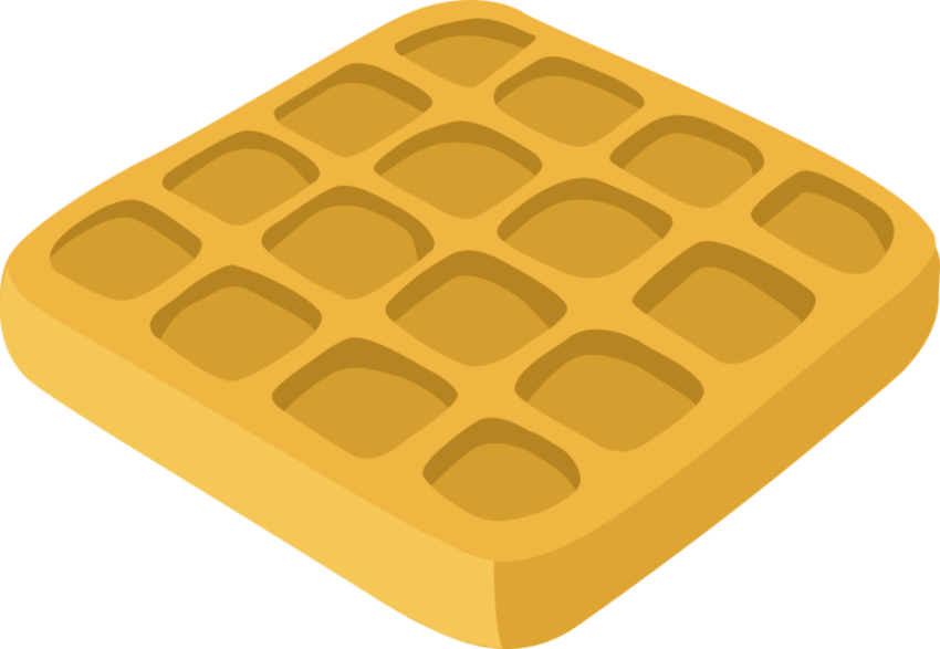Watercolor Waffle PNG Drawing Free Download