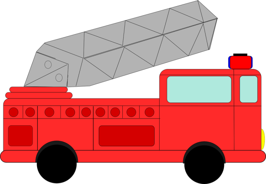 Cute Fire Truck PNG Image