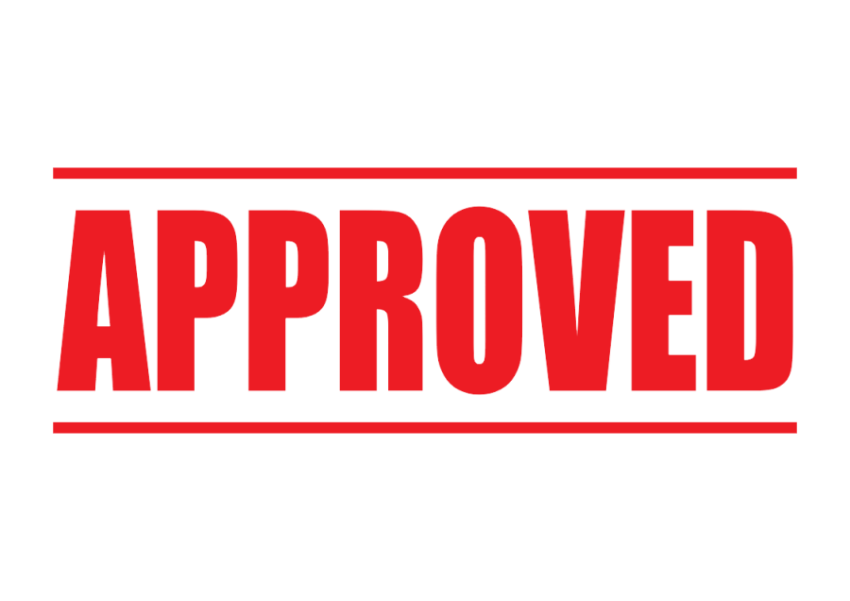 Animated Red Approved PNG Text Free Download