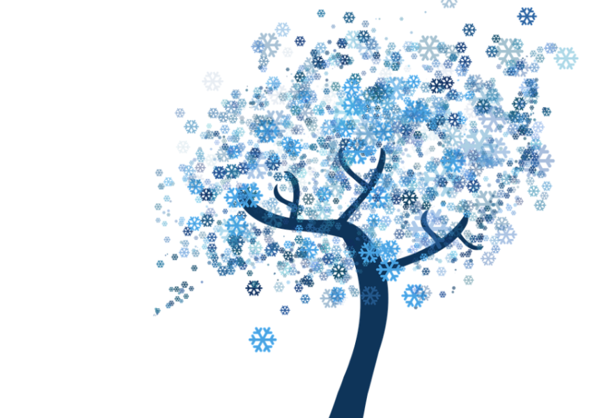 Beautiful Winter Tree PNG Painting Free Download