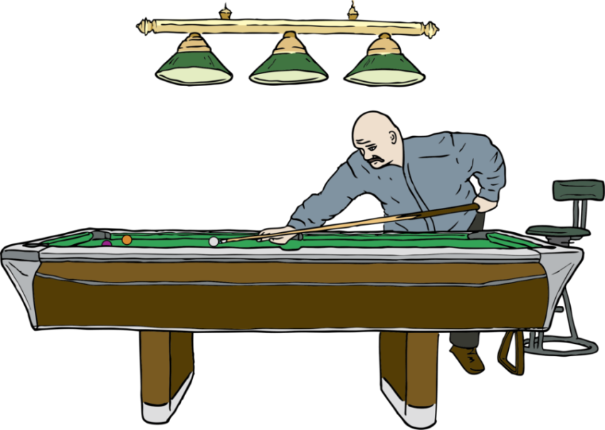Cartoon Play on Billiard ball PNG Image