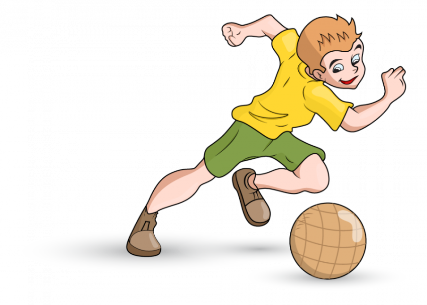 Premium Vector | Cartoon Litter Boy  Playing Football with Transparent Background