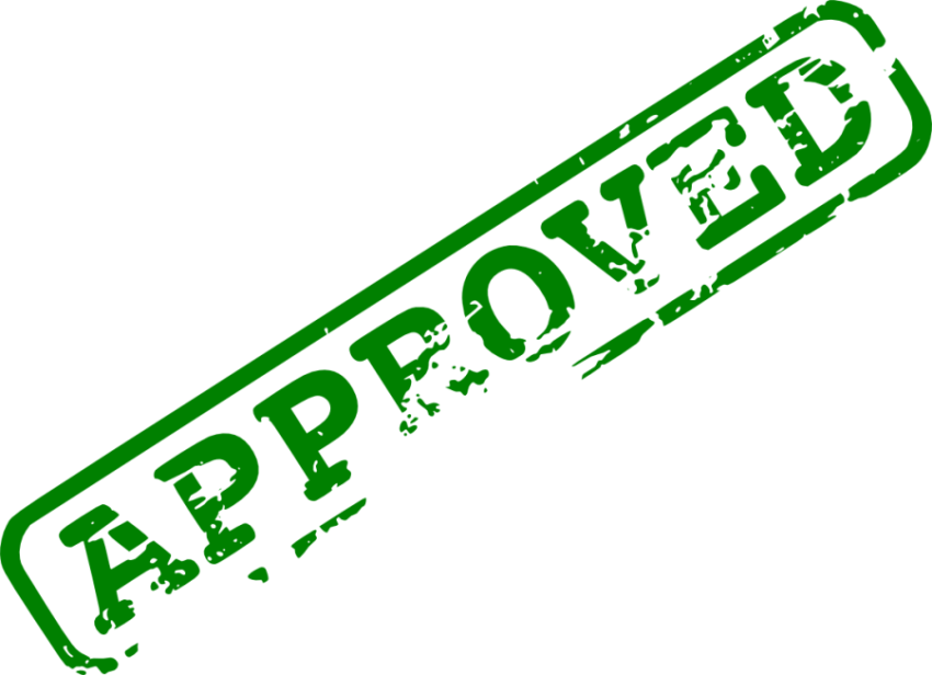 Postage Stamps Sign Approved PNG Image On White Background