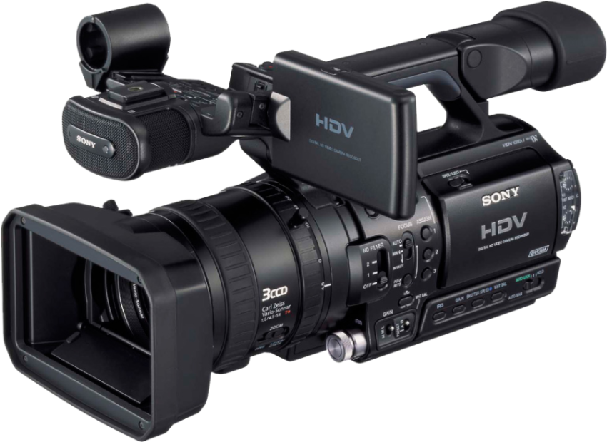 Profession High definition Video Camera PNG Zoom Lens Image