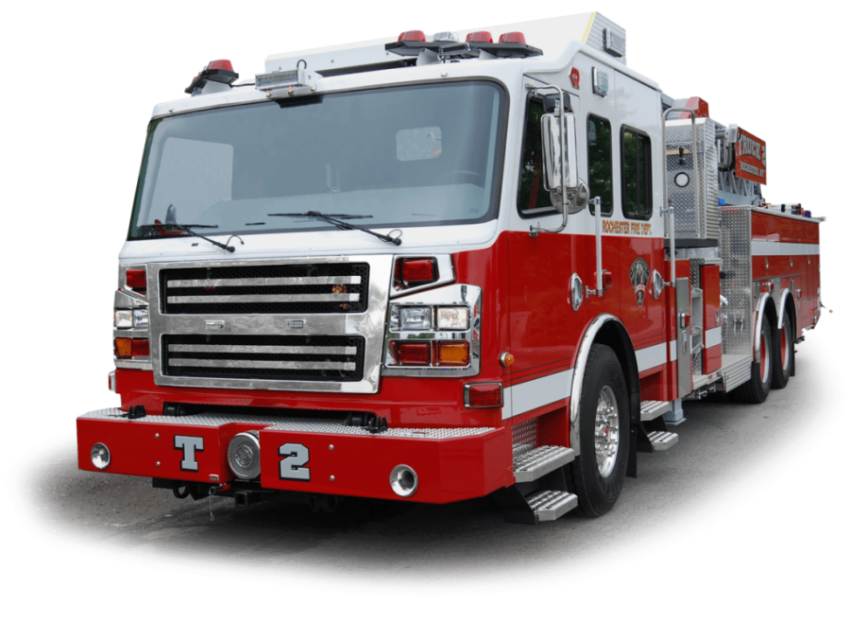 HD Fire Truck PNG Image On White Background