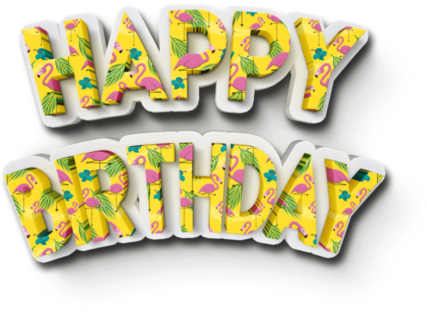 Unique Happy Birthday Alphabets PNG Photo