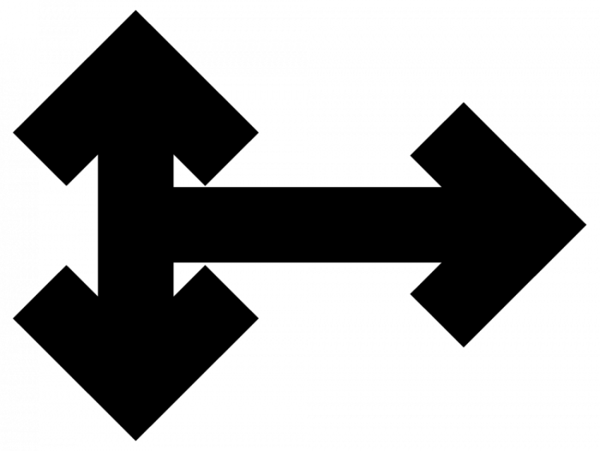 Up down and right side arrow sign