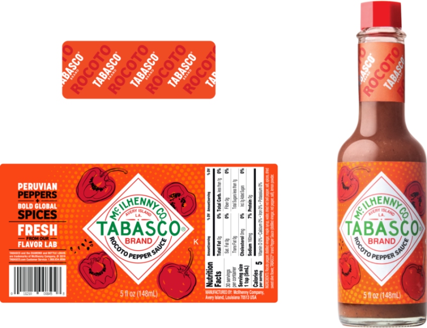 Tabasco PNG Bottle Lable Picture Free Transparent Background