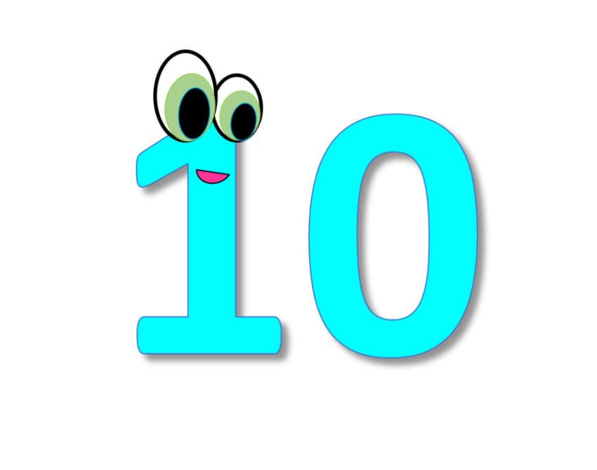 Cartoon 10 Number PNG Image Free Art