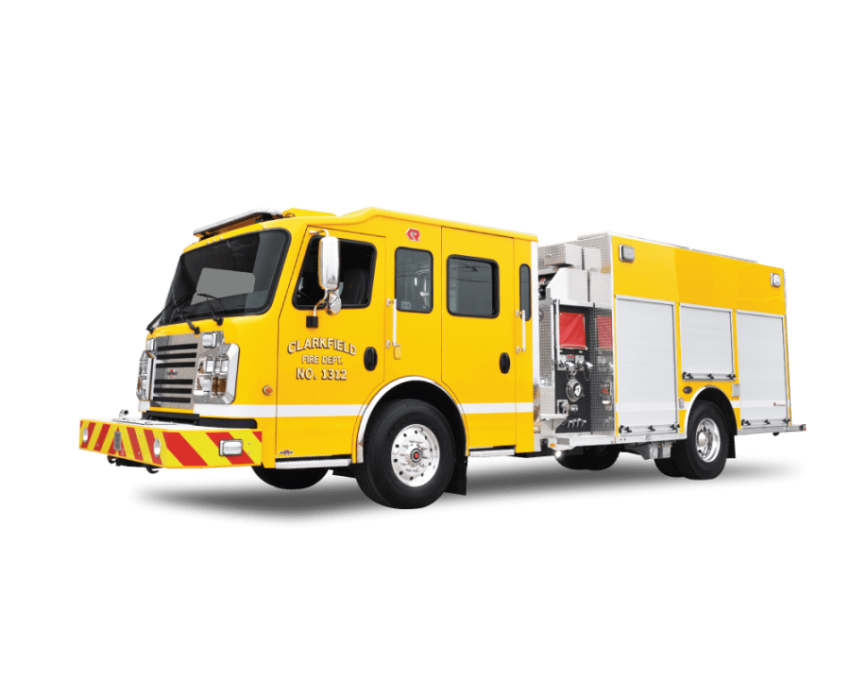 Yellow Fire Truck PNG Image on Free Background