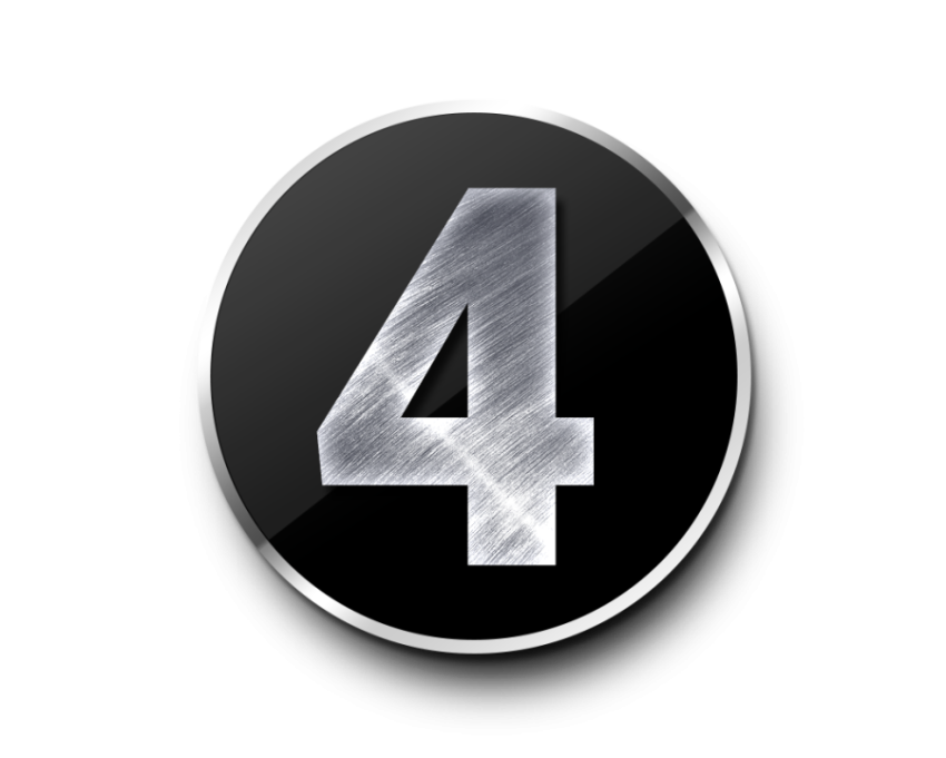 PSD Icon On 4 Number PNG Free