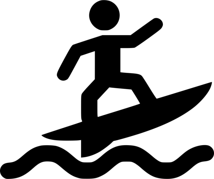 Vector Clip Art On Surfing PNG Icon & Emoji