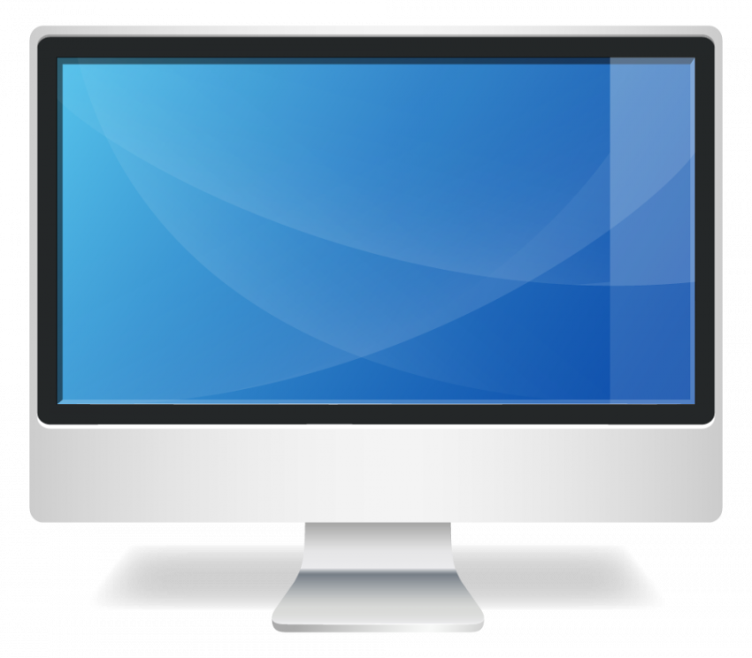 White led monitor vector graphic design