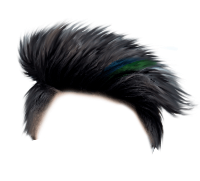 Transparent Black Wig PNG Image Free Download