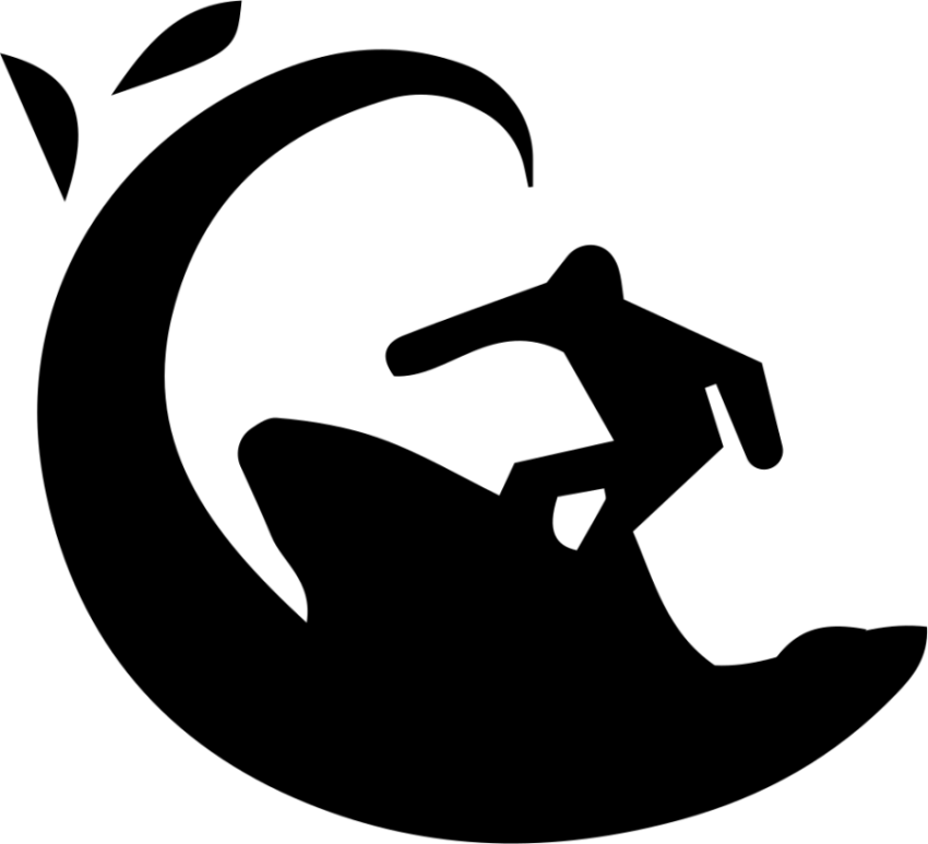 PSD Silhouette Surfing PNG Transparent icon Free Download