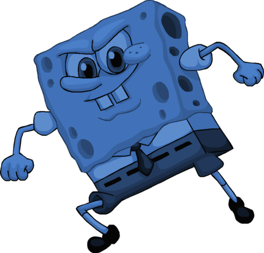 Blue Spongebob PNG Character Free Download