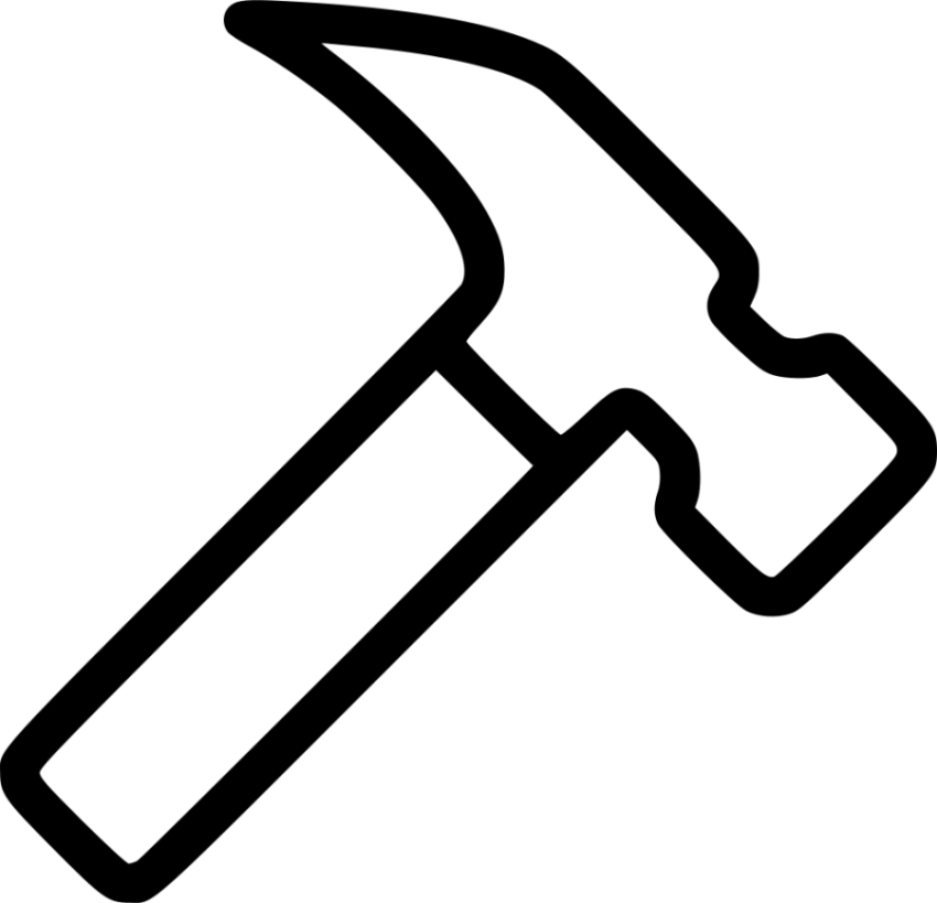 Hammer PNG Outline Free Download