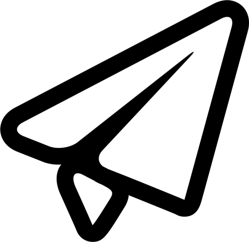 Silhouette Telegram PNG Icon Free Download