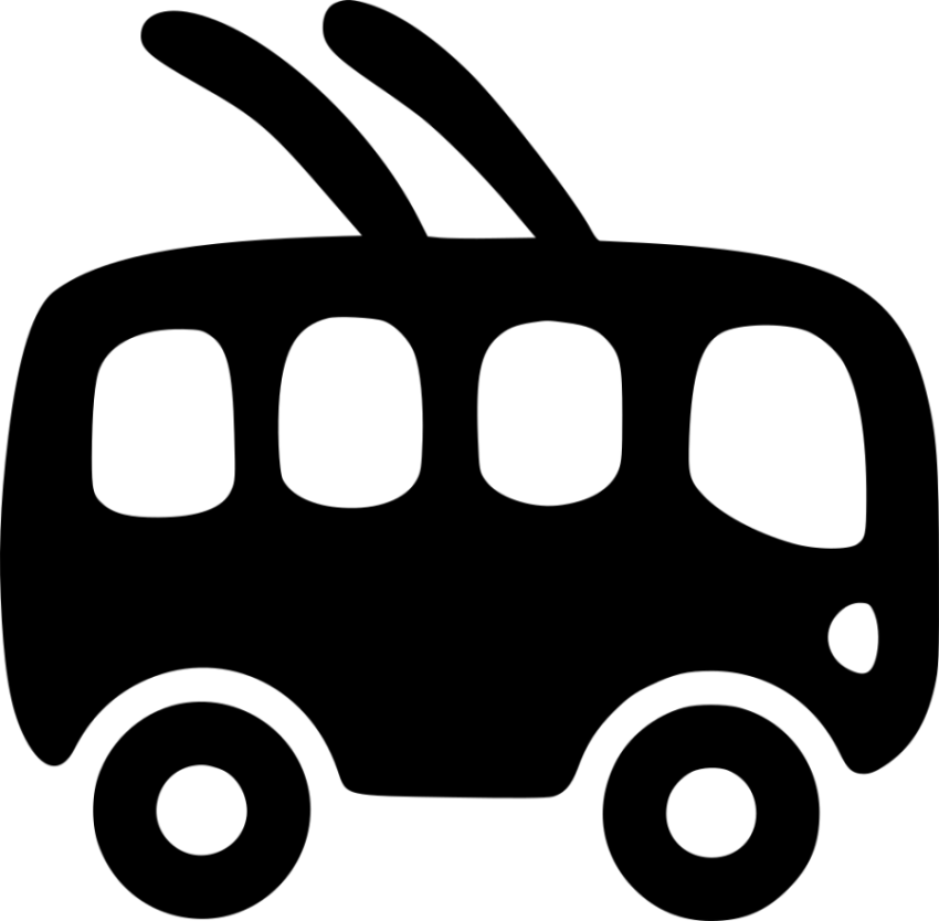 PSD Side view Trolleybus PNG art Free Download