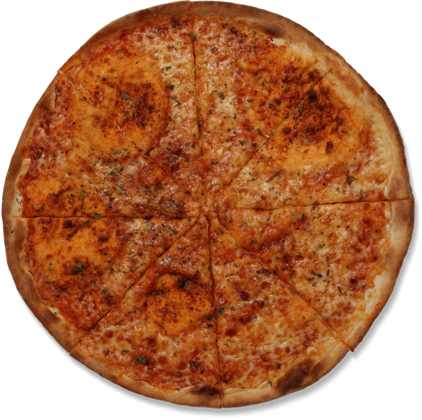 Large Pizza Cut Pieces In Triangular Shape,Fast Food Eight Slices Of Cheese Pizza,HD Pizza Photo Free Download PNG Image,Transparent Background