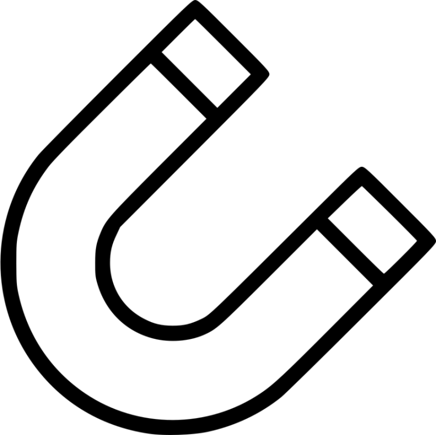 Meni Magnet PNG Outline Free Download