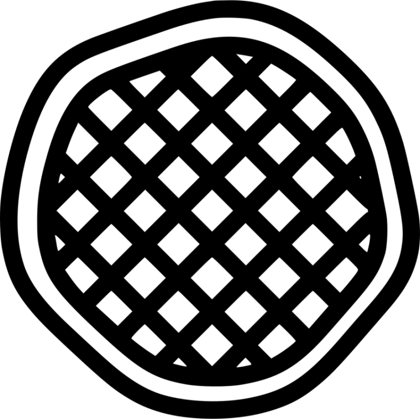 Waffle PNG Handart Outline Free Download