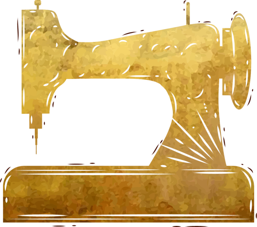 Royalty Pixels Hand Art Sewing Machine PNG Image Free Download