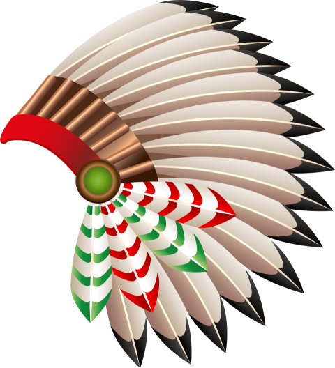American Indian PNG Headest Cap PNG with Transparent background