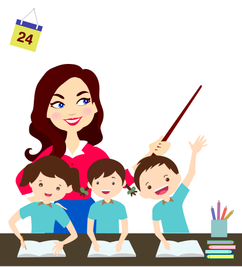 Isolated Teacher On Teaching Student PNG Image