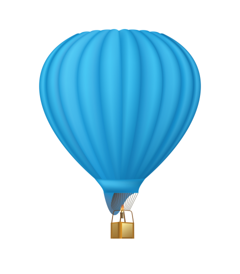 Blue Air Balloon PNG Image Free Download