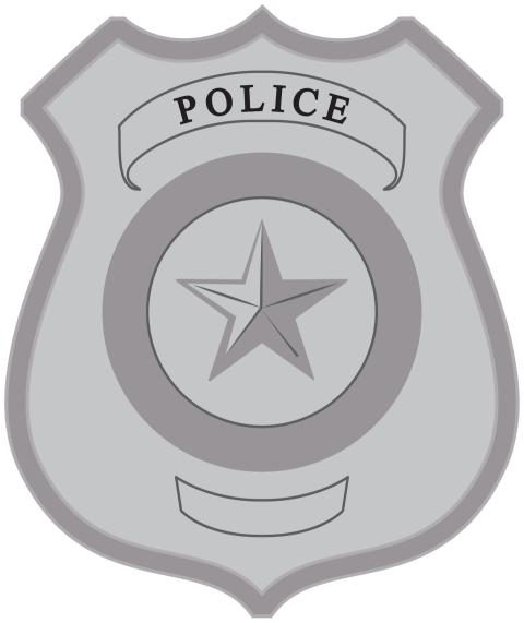Gray Police Badge PNG Image